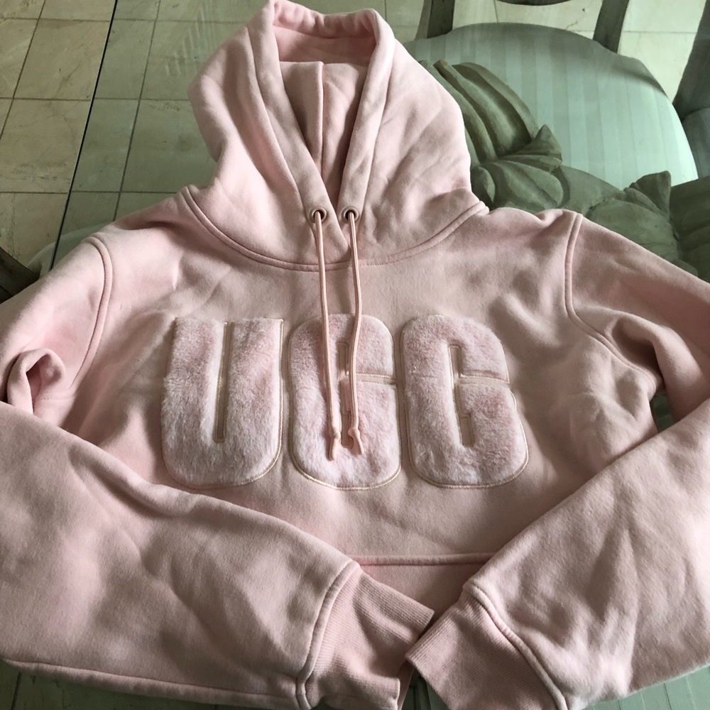 Ugg pink fuzzy sweatshirt
